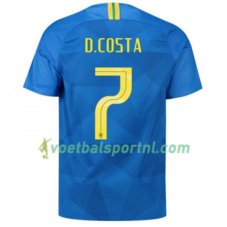 Brazilië D.Costa 7 Uit Shirt WK voetbal 2018